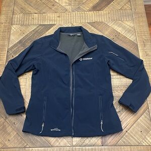 Eddie Bauer Navy Women's Softshell Utility Jacket with Wellstar Logo